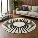 Round Jute Rug – Handwoven Natural Fiber Accent Rug