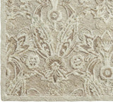 Hand-Tufted Floral Damask Wool Rug