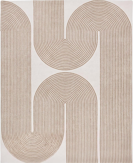 Gold, Ink & Olive Modern Hand-Tufted Wool Area Rug