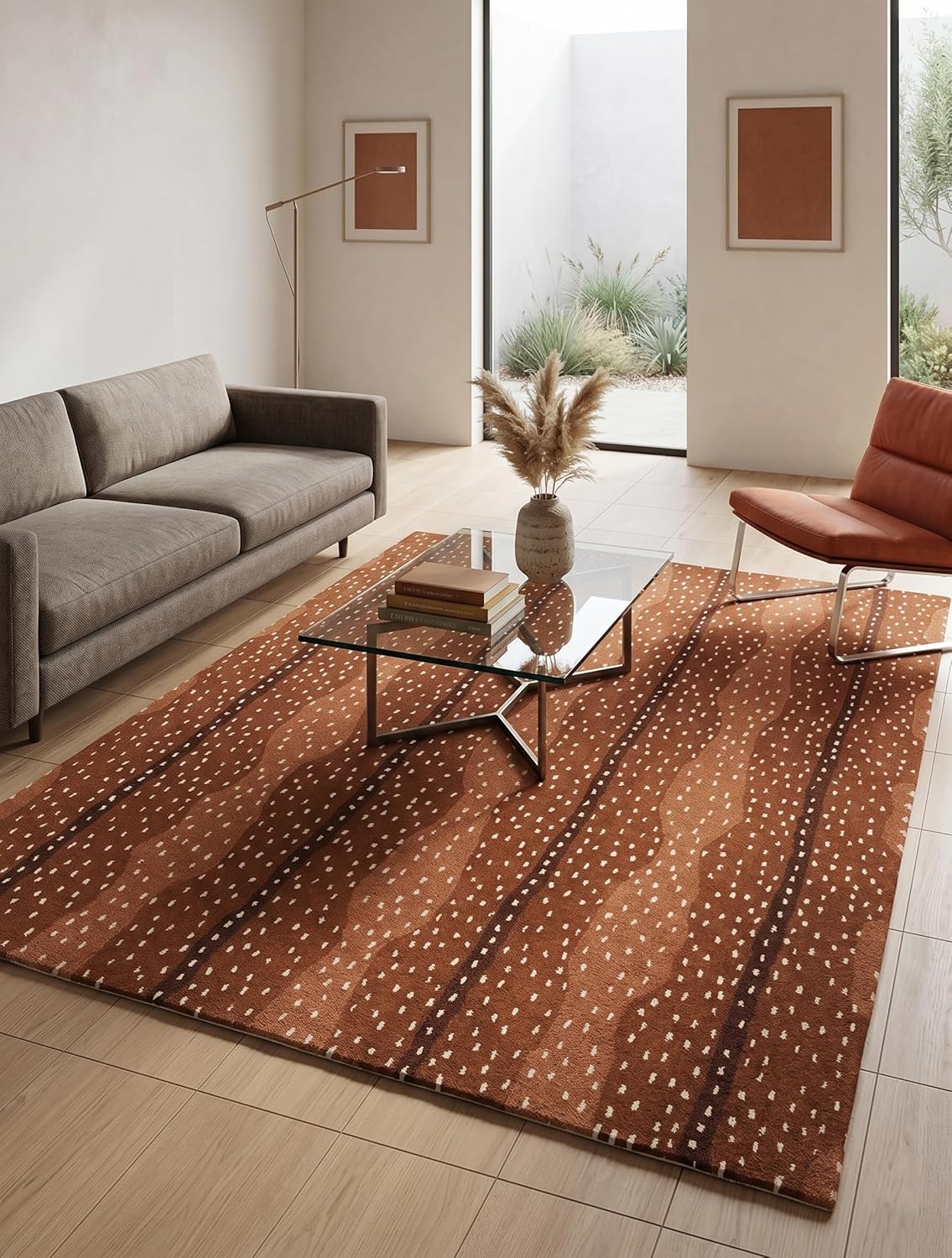 Antelope Cheetah – Contemporary Handmade 100% Wool Area Rug