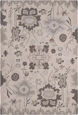 Handmade Oushak Wool Area Rug – Featuring Floral and Botanical Patterns in Soft Tones