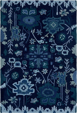 Handmade Oushak Wool Area Rug – Featuring Floral and Botanical Patterns in Soft Tones