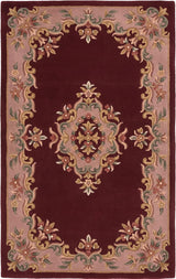 Handmade Traditional Wool Rug | Floral Medallion Border Design