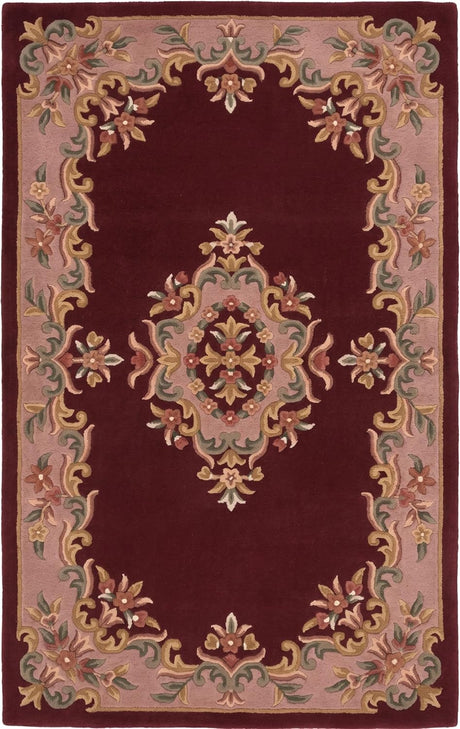 Handmade Traditional Wool Rug | Floral Medallion Border Design