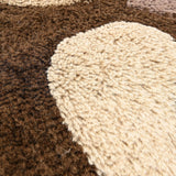 Abstract Geometric Wool Rug – Pebble Stone Pattern | Hand-Crafted Soft Washable Carpet