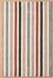 Handmade Wool Rug with Colorful Vertical Stripes Soft Hand Tufted Carpet