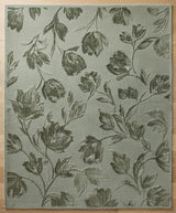 Hand Tufted Floral Wool Area Rug, Raised Botanical Carved Design