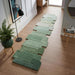 Modern Colorful Palette Irregular Shape Runner Wool Rug