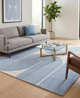Gold, Ink & Olive Modern Hand-Tufted Wool Area Rug