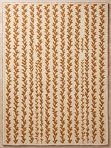 Hand-Tufted Wool Area Rug, Botanical Vine Pattern, Soft Thick Wool Carpet