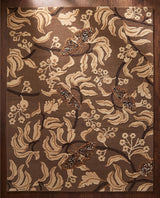 Hand Tufted Wool Rug, Floral Butterfly Botanical Pattern