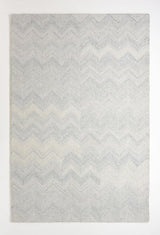 Modern Herringbone Chevron Collection Handmade Wool Area Rug - Durable for High Traffic, Contemporary Design Rug