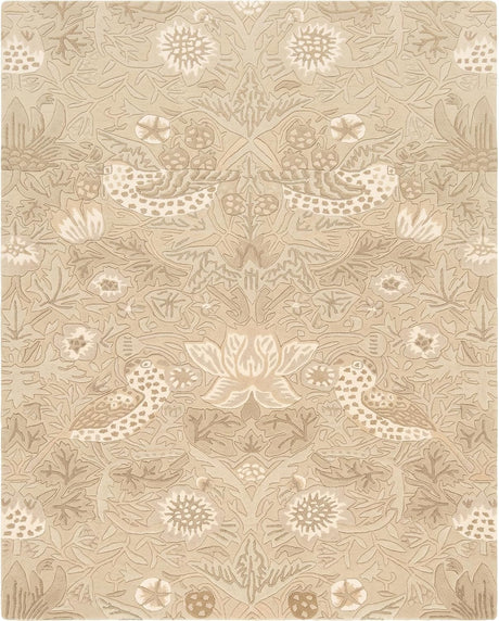 Premium Handmade Wild Strawberry Floral Wool Area Rug