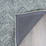 Modern Herringbone Chevron Collection Handmade Wool Rug