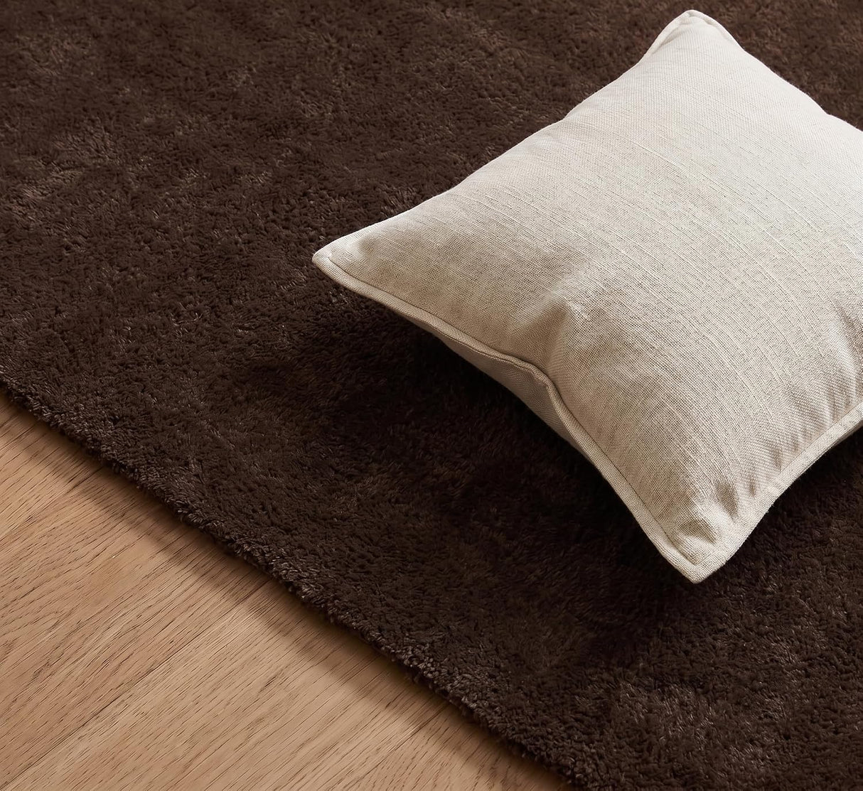 Solid Hand Tufted Wool Area Rug, Soft Plush Carpet