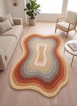 Modern Irregular Shaped Handmade  Premium Wool Area Rug