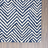 Modern Herringbone Chevron Collection Area Rug - Handmade Wool Carpet