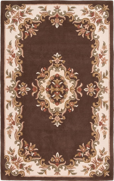 Handmade Traditional Wool Rug | Floral Medallion Border Design