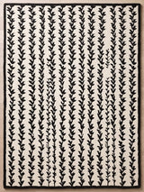 Hand-Tufted Wool Area Rug, Botanical Vine Pattern, Soft Thick Wool Carpet