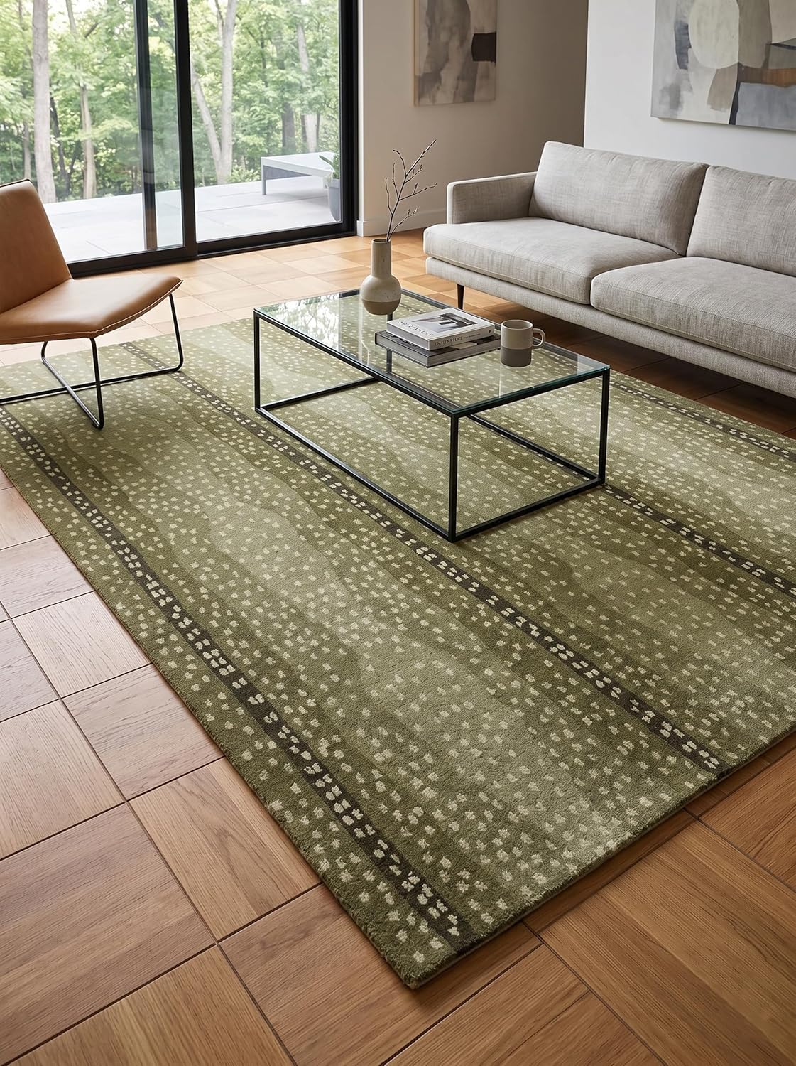 Antelope Cheetah – Contemporary Handmade 100% Wool Area Rug