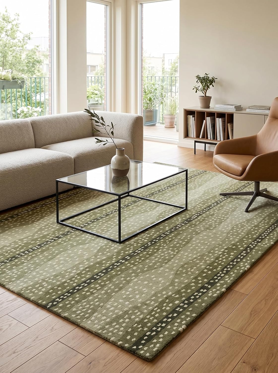 Antelope Cheetah – Contemporary Handmade 100% Wool Area Rug