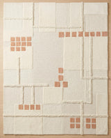 Hand-Tufted Wool Area Rug, Modern Patchwork Geometric Design