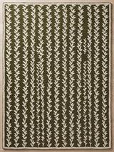 Hand-Tufted Wool Area Rug, Botanical Vine Pattern, Soft Thick Wool Carpet