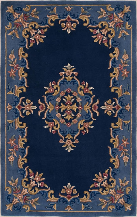 Handmade Traditional Wool Rug | Floral Medallion Border Design