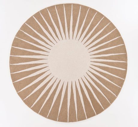 Modern Round Area Rug – Hand-Tufted with 100% New Zealand Wool