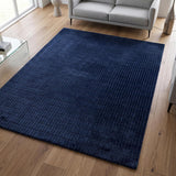 Hand-Tufted 100% Wool Rug – Unique Modern Geometric Grid Pattern