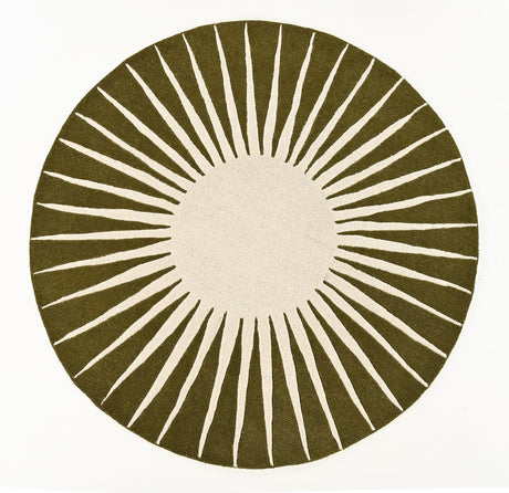 Modern Round Area Rug – Hand-Tufted with 100% New Zealand Wool