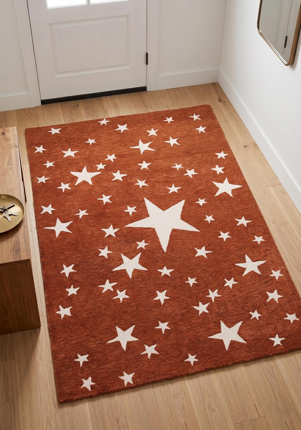 Hand-Tufted Star Wool Rug for Kids | Soft, Thick & Durable Starry Night Design