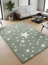 Hand-Tufted Star Wool Rug for Kids | Soft, Thick & Durable Starry Night Design