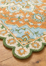 Traditional Hand-Tufted Wool Rug – Vintage Floral Medallion Pattern