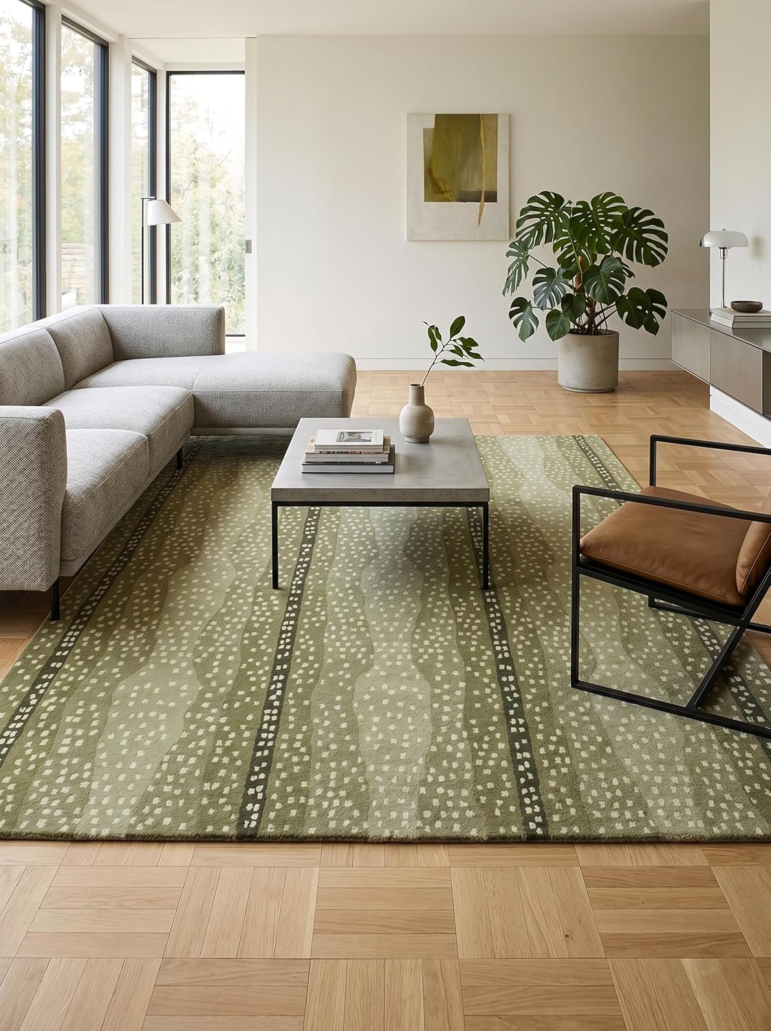 Antelope Cheetah – Contemporary Handmade 100% Wool Area Rug