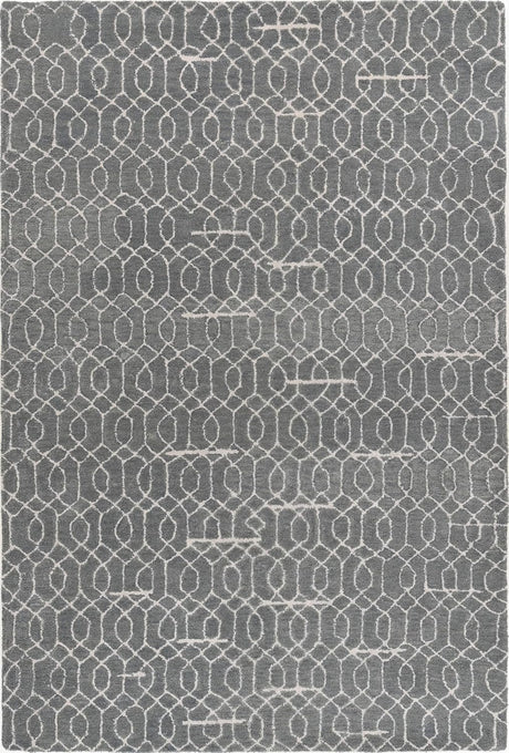 Modern Hand-Tufted Geometric Patterned Wool Area Rug for Living Room, Bedroom, and Home Décor – Soft and Plush Carpet for Cozy and Stylish Interiors