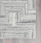 Geometric Wool Rug – Hand-Tufted, Modern Maze Design, Soft & Durable