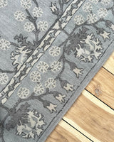 Hand Made Kennedy Charcoal 100% Imported Wool Rug