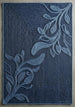 Handwoven Jute Rug with Textured Floral Border Design, Natural Fiber Rug