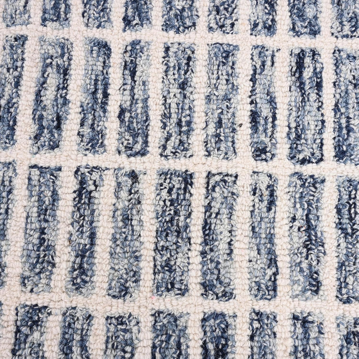 Hand-Tufted 100% Wool Rug – Unique Modern Geometric Grid Pattern