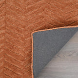Modern Herringbone Chevron Collection Area Rug - Handmade Wool Carpet