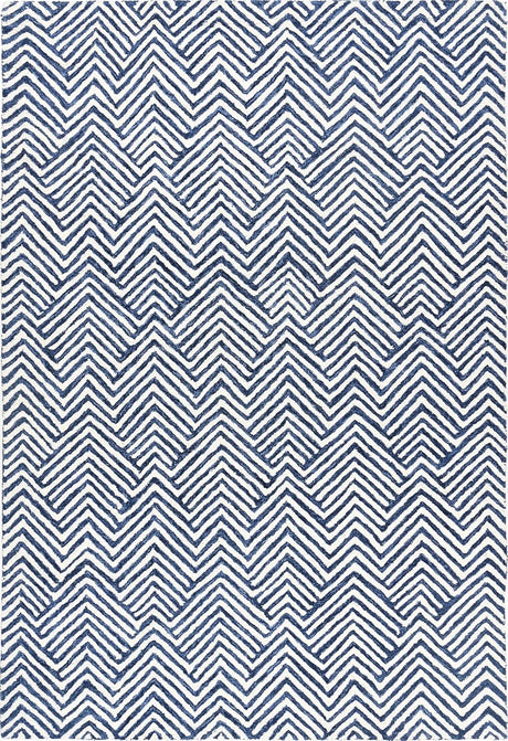 Modern Herringbone Chevron Collection Area Rug - Handmade Wool Carpet