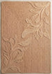 Handwoven Jute Rug with Textured Floral Border Design, Natural Fiber Rug