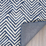 Modern Herringbone Chevron Collection Area Rug - Handmade Wool Carpet
