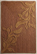 Handwoven Jute Rug with Textured Floral Border Design, Natural Fiber Rug