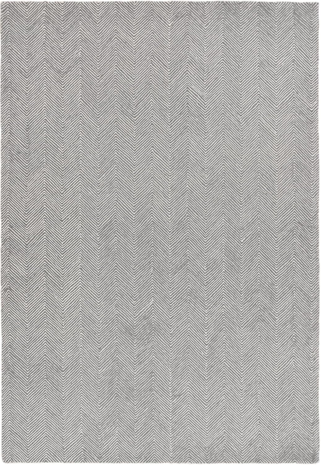 Modern Herringbone Chevron Collection Handmade Wool Rug