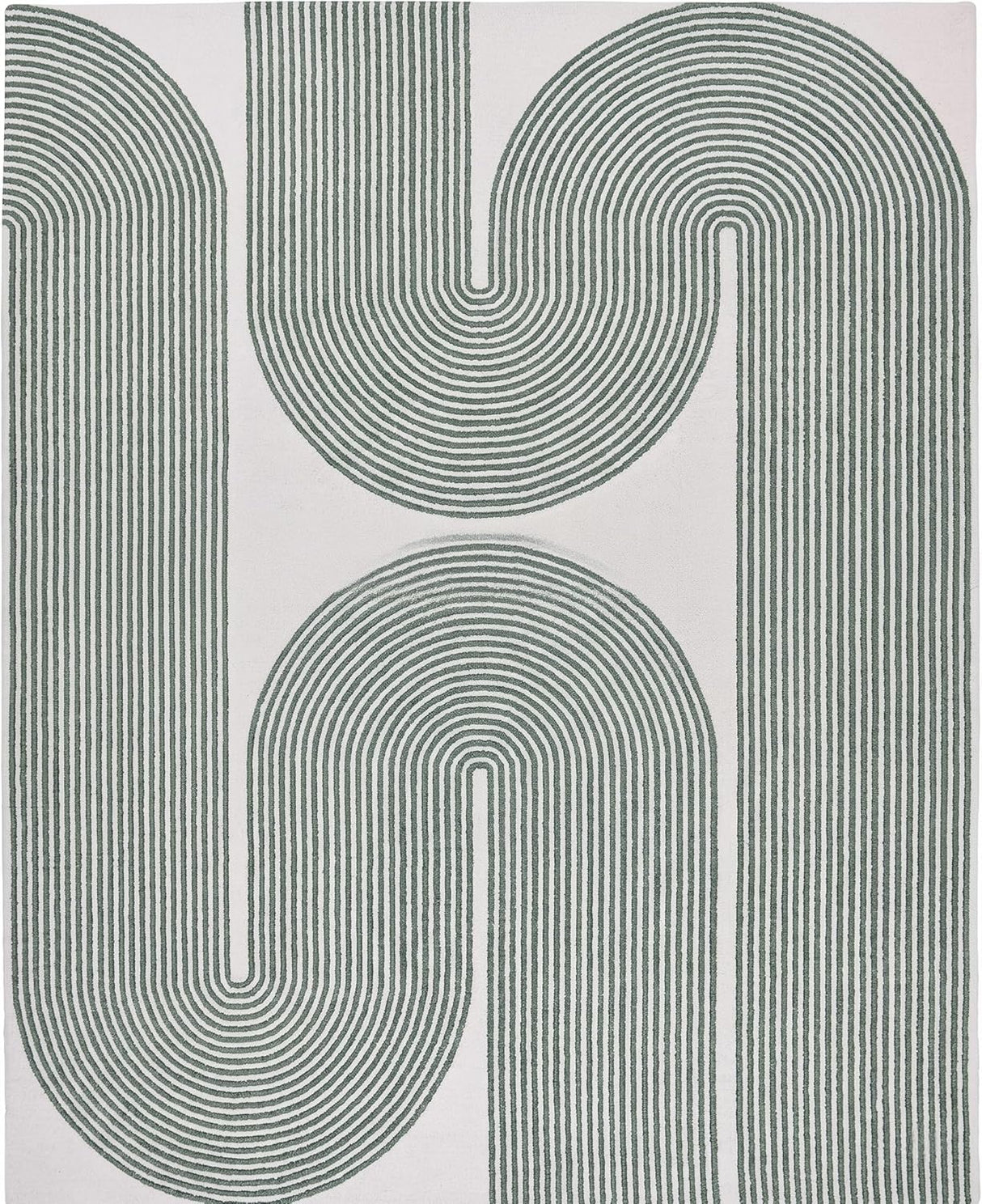 Gold, Ink & Olive Modern Hand-Tufted Wool Area Rug