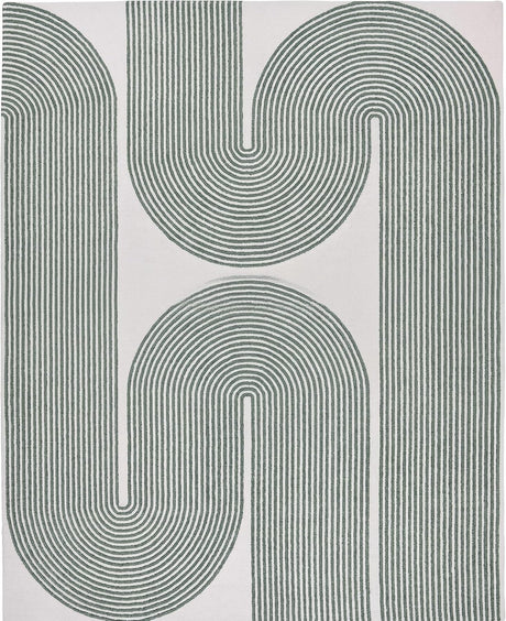 Gold, Ink & Olive Modern Hand-Tufted Wool Area Rug