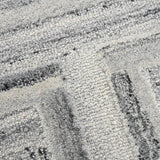 Geometric Wool Rug – Hand-Tufted, Modern Maze Design, Soft & Durable