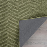 Modern Herringbone Chevron Collection Area Rug - Handmade Wool Carpet